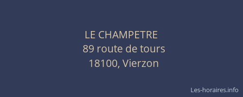LE CHAMPETRE