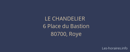 LE CHANDELIER
