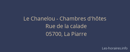 Le Chanelou - Chambres d'hôtes
