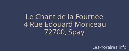 Le Chant de la Fournée