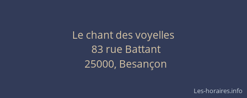 Le chant des voyelles