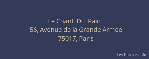 Le Chant  Du  Pain