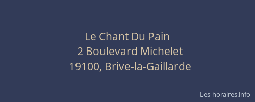 Le Chant Du Pain