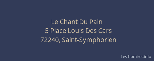 Le Chant Du Pain
