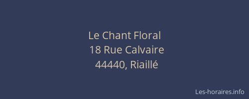 Le Chant Floral