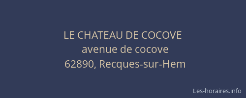 LE CHATEAU DE COCOVE