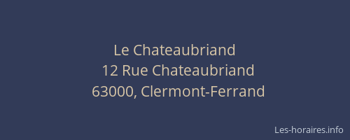 Le Chateaubriand