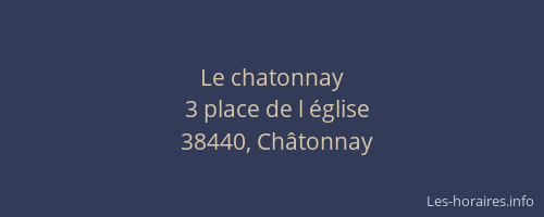 Le chatonnay
