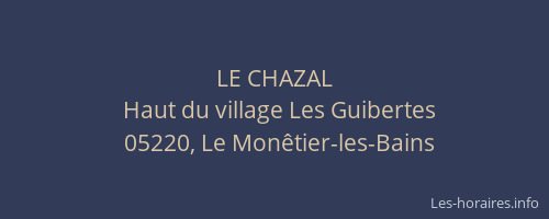 LE CHAZAL