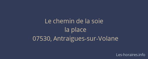 Le chemin de la soie