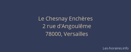 Le Chesnay Enchères