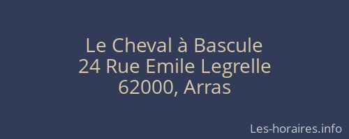 Le Cheval à Bascule
