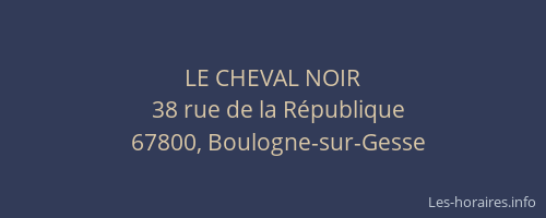 LE CHEVAL NOIR
