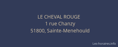 LE CHEVAL ROUGE