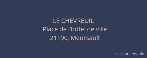 LE CHEVREUIL