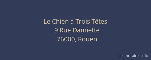 Le Chien à Trois Têtes