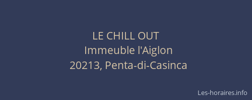 LE CHILL OUT
