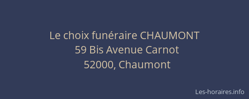 Le choix funéraire CHAUMONT