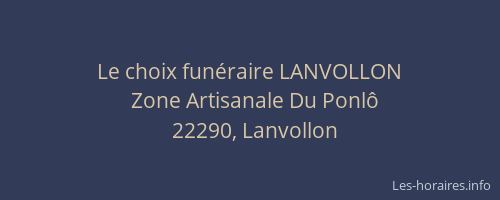 Le choix fun&eacute;raire LANVOLLON