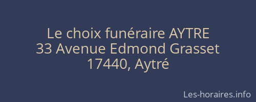 Le choix funéraire AYTRE