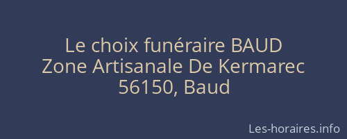 Le choix funéraire BAUD