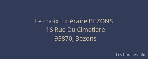 Le choix funéraire BEZONS