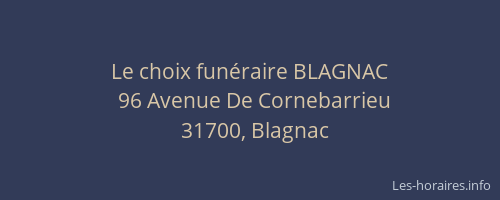 Le choix funéraire BLAGNAC