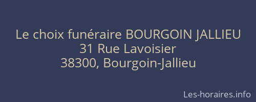 Le choix funéraire BOURGOIN JALLIEU