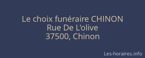 Le choix funéraire CHINON
