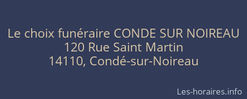 Le choix funéraire CONDE SUR NOIREAU
