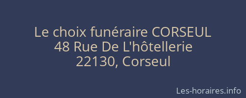 Le choix funéraire CORSEUL