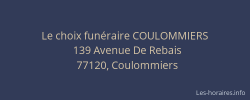 Le choix funéraire COULOMMIERS