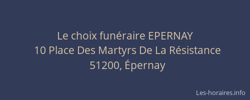 Le choix funéraire EPERNAY