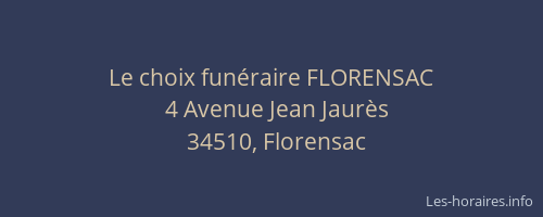 Le choix funéraire FLORENSAC