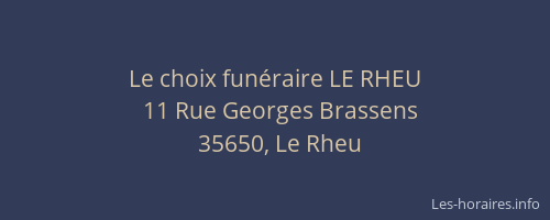 Le choix funéraire LE RHEU