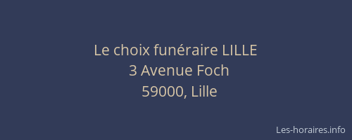 Le choix funéraire LILLE