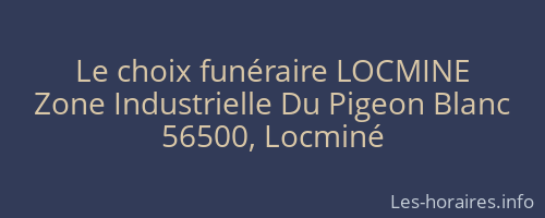 Le choix funéraire LOCMINE
