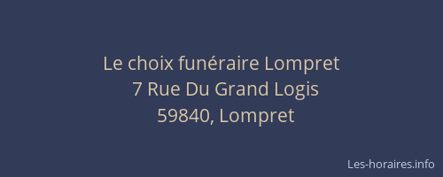 Le choix funéraire Lompret
