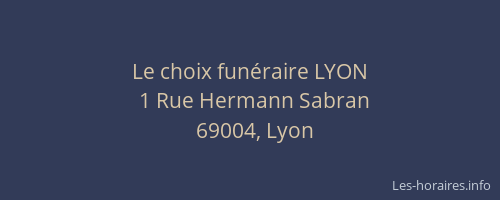 Le choix funéraire LYON