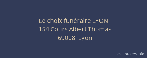 Le choix funéraire LYON