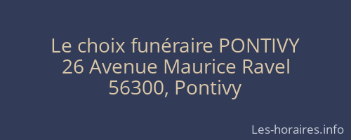 Le choix funéraire PONTIVY