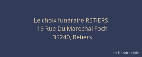 Le choix funéraire RETIERS