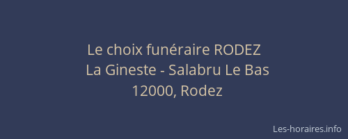 Le choix funéraire RODEZ