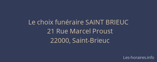 Le choix funéraire SAINT BRIEUC