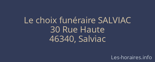 Le choix funéraire SALVIAC