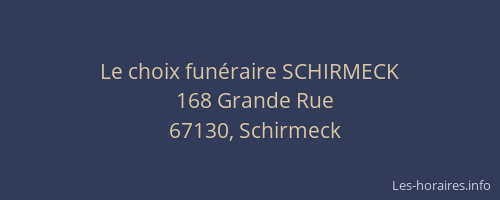 Le choix funéraire SCHIRMECK
