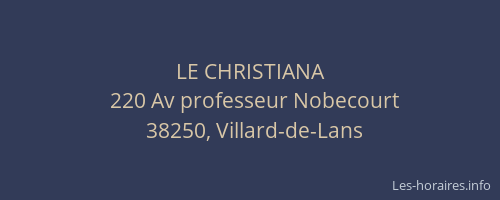LE CHRISTIANA