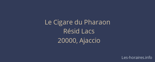 Le Cigare du Pharaon