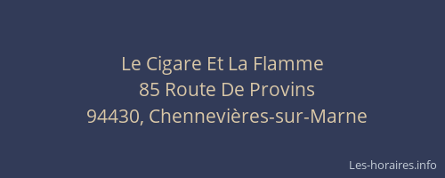 Le Cigare Et La Flamme