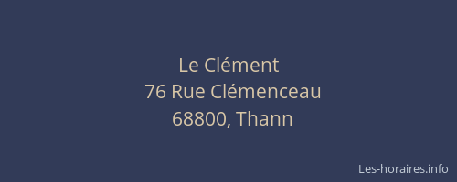 Le Cl&eacute;ment